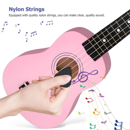 21 Inch Ukulele Beginner 4 String Small Guitar Easy To Learn Clear Sound Use