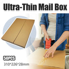 Kraft Paper Shipping Box 50pcs Brown Corrugated Mailer Box Book Packaging Carton