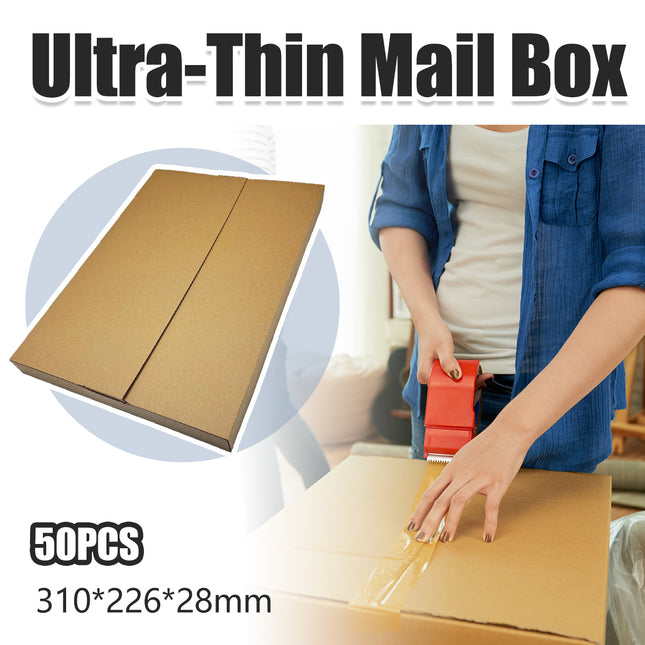 Kraft Paper Shipping Box 50pcs Brown Corrugated Mailer Box Book Packaging Carton