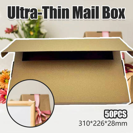 Kraft Paper Shipping Box 50pcs Brown Corrugated Mailer Box Book Packaging Carton