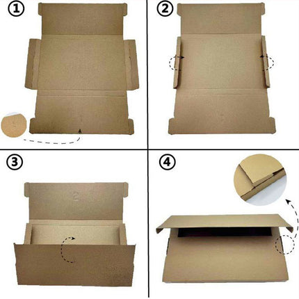 Kraft Paper Shipping Box 50pcs Brown Corrugated Mailer Box Book Packaging Carton
