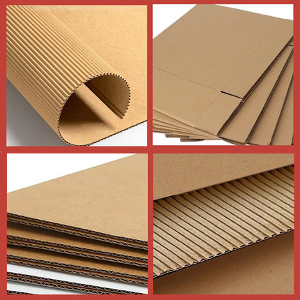 50PCS Kraft Paper Shipping Boxes for Ecommerce Shipping Packing Drop-Resistant