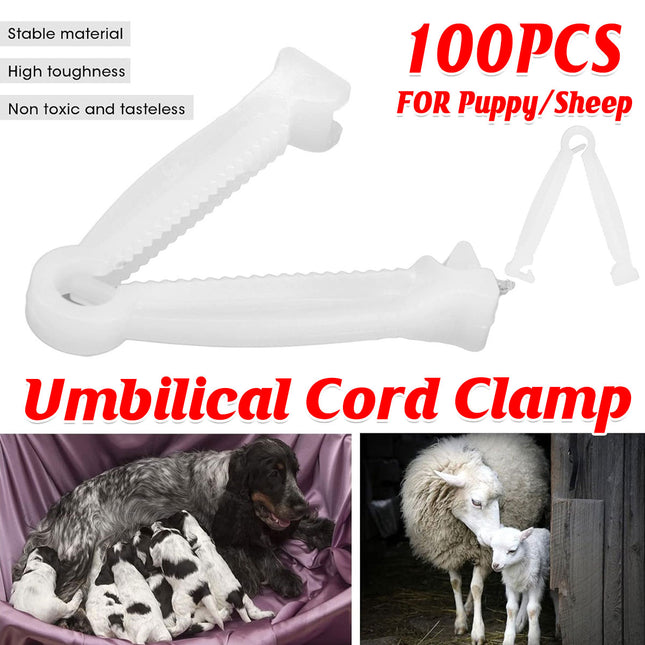 100pcs  Piglet Umbilical Cord Clips Farm Animal Clip for Pig Dog Umbilical Clamp
