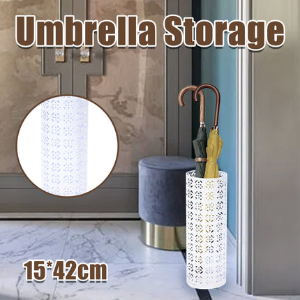 Metal Umbrella Stand Multifunctional Storage Bucket Lobby Organizer Flower Tube