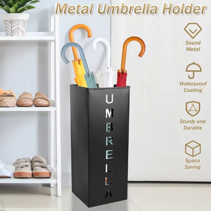 Umbrella Bucket Storage Cylinder Square Storing Umbrellas Home Office Organizer
