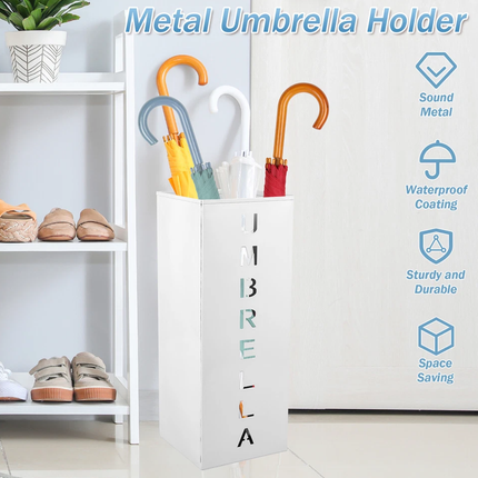 Umbrella Bucket Storage Cylinder Square Storing Umbrellas Home Office Organizer