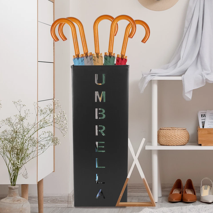 Umbrella Bucket Storage Cylinder Square Storing Umbrellas Home Office Organizer