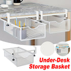 Office Desk Pull Out Hanging Basket Under Desk Storage Organizer for Stationery