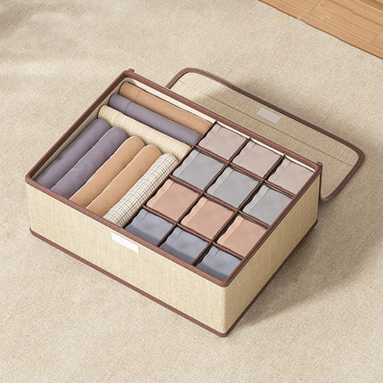 2pcs Drawer Organizer Divider Foldable Storage Box for Bra Sock Underwear Closet