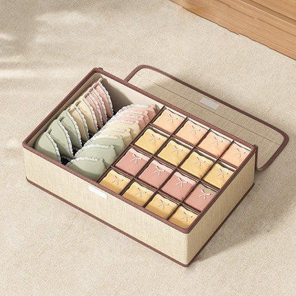 2pcs Drawer Organizer Divider Foldable Storage Box for Bra Sock Underwear Closet