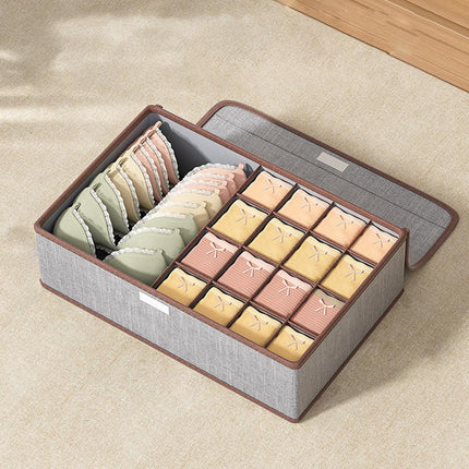2pcs Drawer Organizer Divider Foldable Storage Box for Bra Sock Underwear Closet