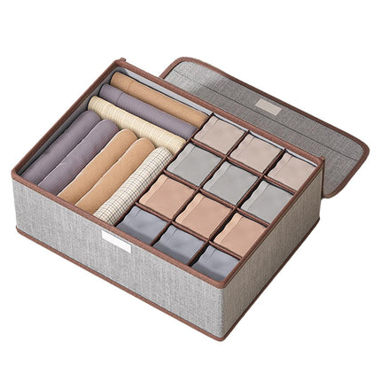 2pcs Drawer Organizer Divider Foldable Storage Box for Bra Sock Underwear Closet