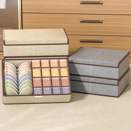 2pcs Drawer Organizer Divider Foldable Storage Box for Bra Sock Underwear Closet
