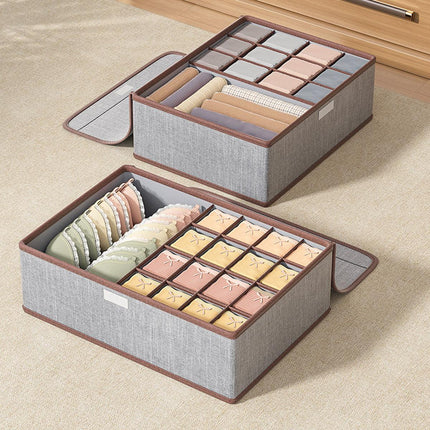 2pcs Drawer Organizer Divider Foldable Storage Box for Bra Sock Underwear Closet