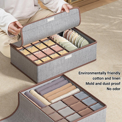 2pcs Drawer Organizer Divider Foldable Storage Box for Bra Sock Underwear Closet
