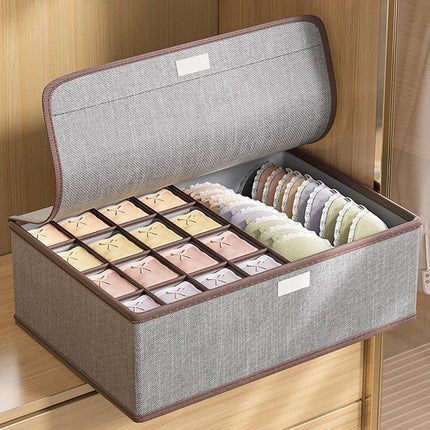 2pcs Drawer Organizer Divider Foldable Storage Box for Bra Sock Underwear Closet