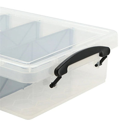 Compartment Storage Container Removable Dividers Clear Craft Tool Box
