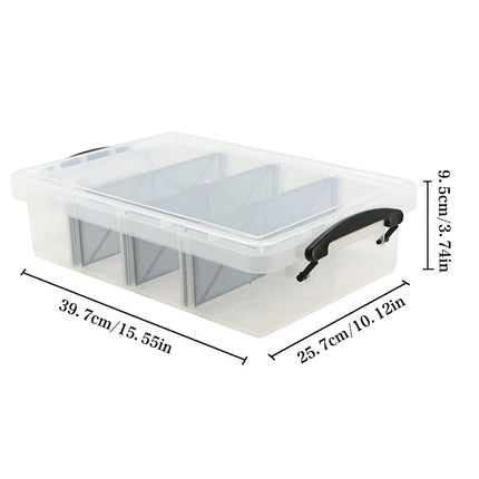 Compartment Storage Container Removable Dividers Clear Craft Tool Box