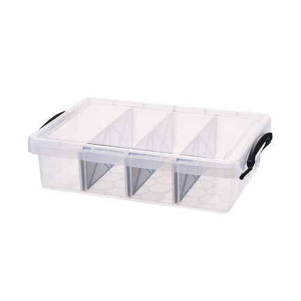 Compartment Storage Container Removable Dividers Clear Craft Tool Box