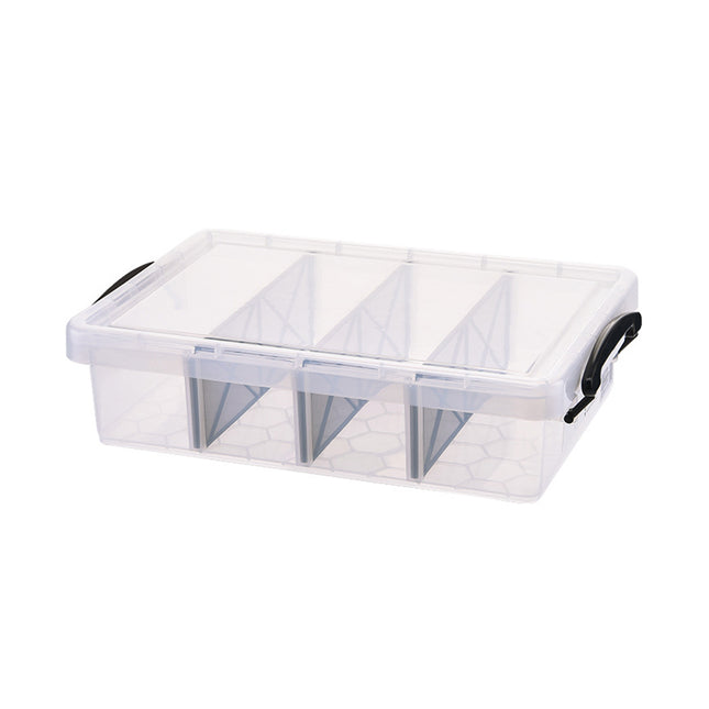 Compartment Storage Container Removable Dividers Clear Craft Tool Box