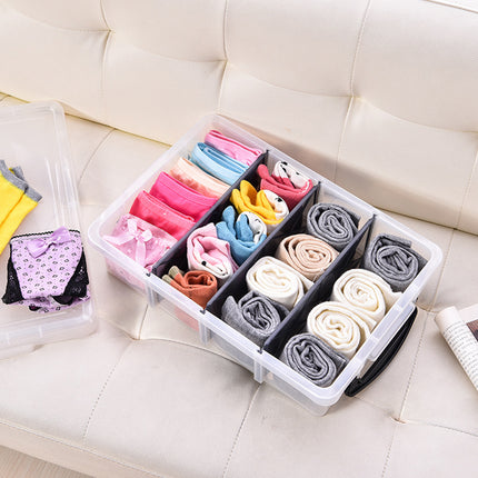 Compartment Storage Container Removable Dividers Clear Craft Tool Box