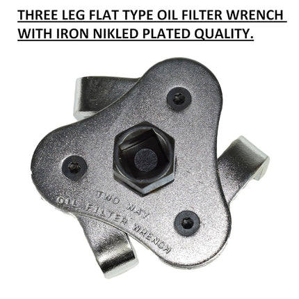 Universal 3 Jaw Oil Filter Wrench Tool for Car Truck Motor Engine Maintenance