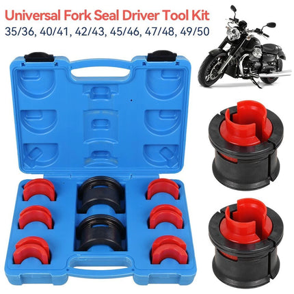 14PCS Universal Fork Seal Driver Tool Kit 35-50mm for Motorcycle Fork Oil Seal