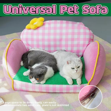 Multi Colour Pet Sofa Bed Removable and Washable for Pets Resting Playing Use
