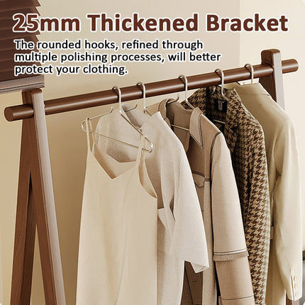 Household Upright Clothes Rack with Storage Basket Stable for Home Bedroom Use