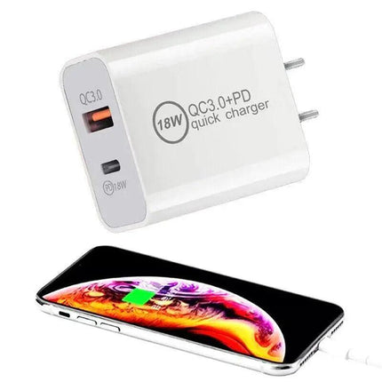 USB DUAL Type-C PD Quick Fast Wall Charger Adapter iPhone Port AU Plug Power - Aimall