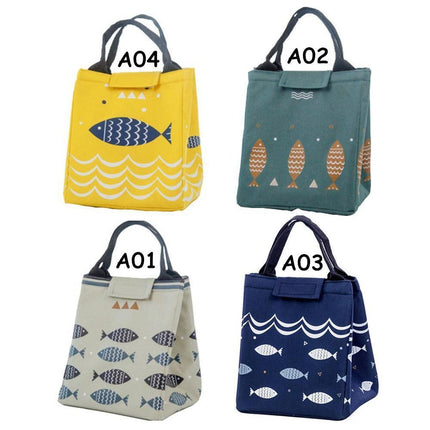 Portable Insulated Lunch Box Carry Tote Picnic Case Storage Bag 23.5x20x17cm