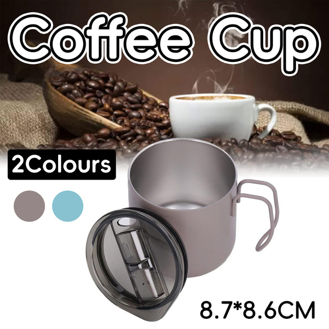 Stainless Steel Double Wall Coffee Cup Thermal Insulated Travel Mug Durable