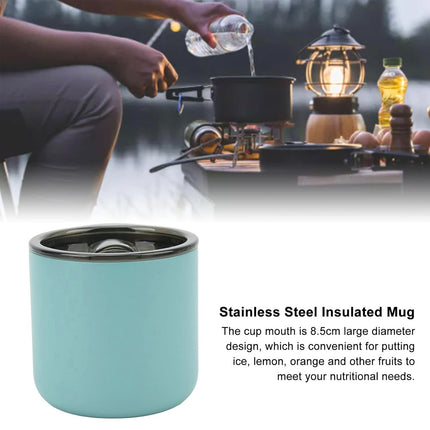 Stainless Steel Double Wall Coffee Cup Thermal Insulated Travel Mug Durable