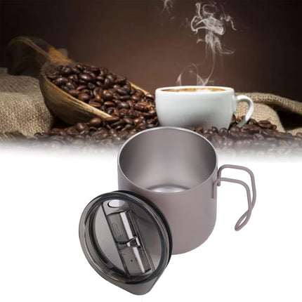 Stainless Steel Double Wall Coffee Cup Thermal Insulated Travel Mug Durable