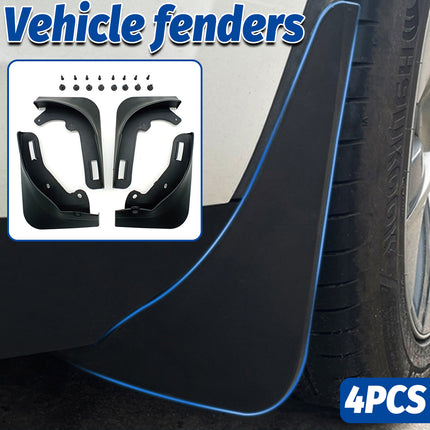 4PCS Universal Soft Rubber Fender Flares Wheel Arch Guard No Drill Car Accessories