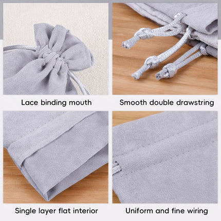 50pcs Premium Velvet Jewelry Drawstring Pouches Gift Wedding Party Organizer Bag