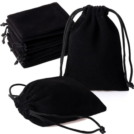 50pcs Premium Velvet Jewelry Drawstring Pouches Gift Wedding Party Organizer Bag
