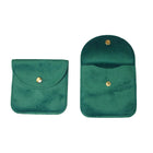 10pcs Velvet Jewelry Pouch Button Closure Thick Soft Ring Necklace Storage Bag