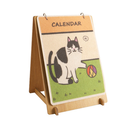Vertical Calendar Cat Scratching Board Interactive for Cats Durable Scratch Toy