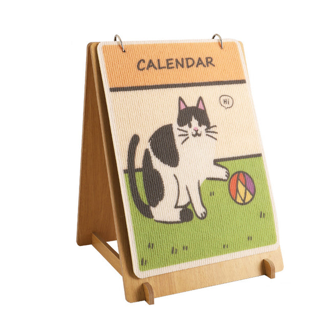 Vertical Calendar Cat Scratching Board Interactive for Cats Durable Scratch Toy