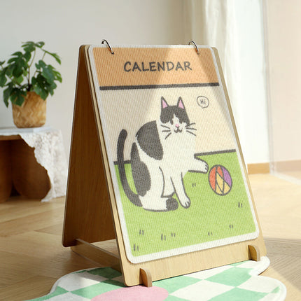 Vertical Calendar Cat Scratching Board Interactive for Cats Durable Scratch Toy