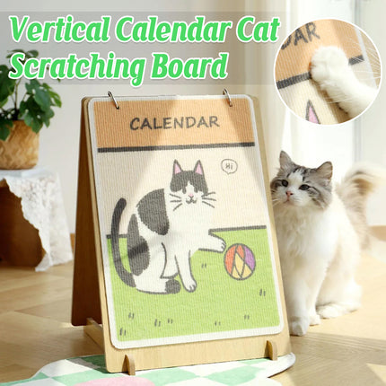 Vertical Calendar Cat Scratching Board Interactive for Cats Durable Scratch Toy