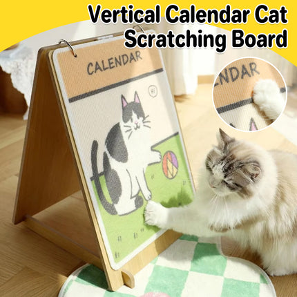 Vertical Calendar Cat Scratching Board Interactive for Cats Durable Scratch Toy
