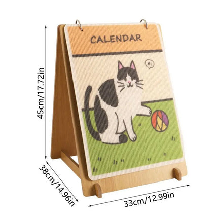Vertical Calendar Cat Scratching Board Interactive for Cats Durable Scratch Toy