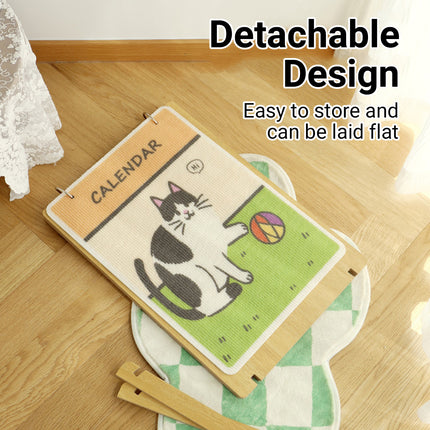 Vertical Calendar Cat Scratching Board Interactive for Cats Durable Scratch Toy