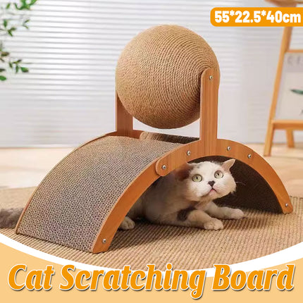 Ferris Wheel Cat Toy Standing Cat Grab Ball Scratch Board Kitten Interactive