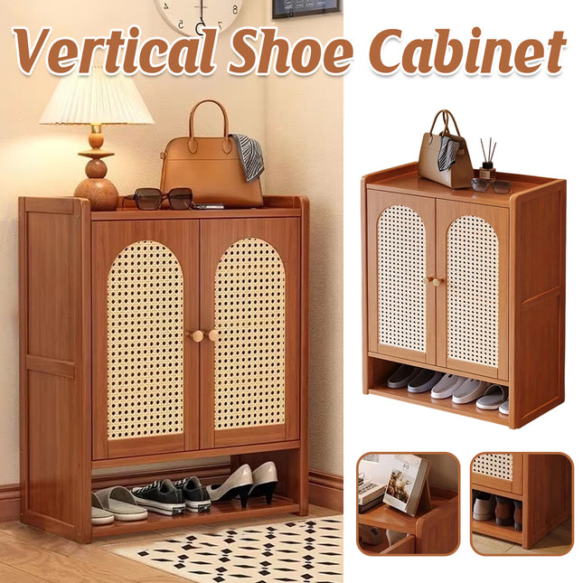 Vertical Shoe Cabinet Multi-Layer Storage Rack for Entryway Hallway Space Saving
