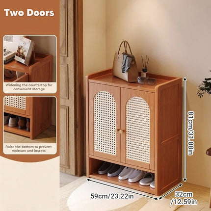 Vertical Shoe Cabinet Multi-Layer Storage Rack for Entryway Hallway Space Saving