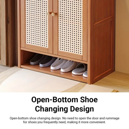 Vertical Shoe Cabinet Multi-Layer Storage Rack for Entryway Hallway Space Saving