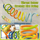 Colourful Spiral Bird Swing Toy Hanging Tunnel Perch for Small Parrots Budgies